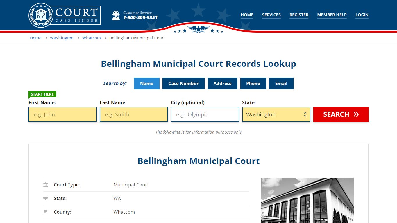 Bellingham Municipal Court Records Lookup - CourtCaseFinder.com