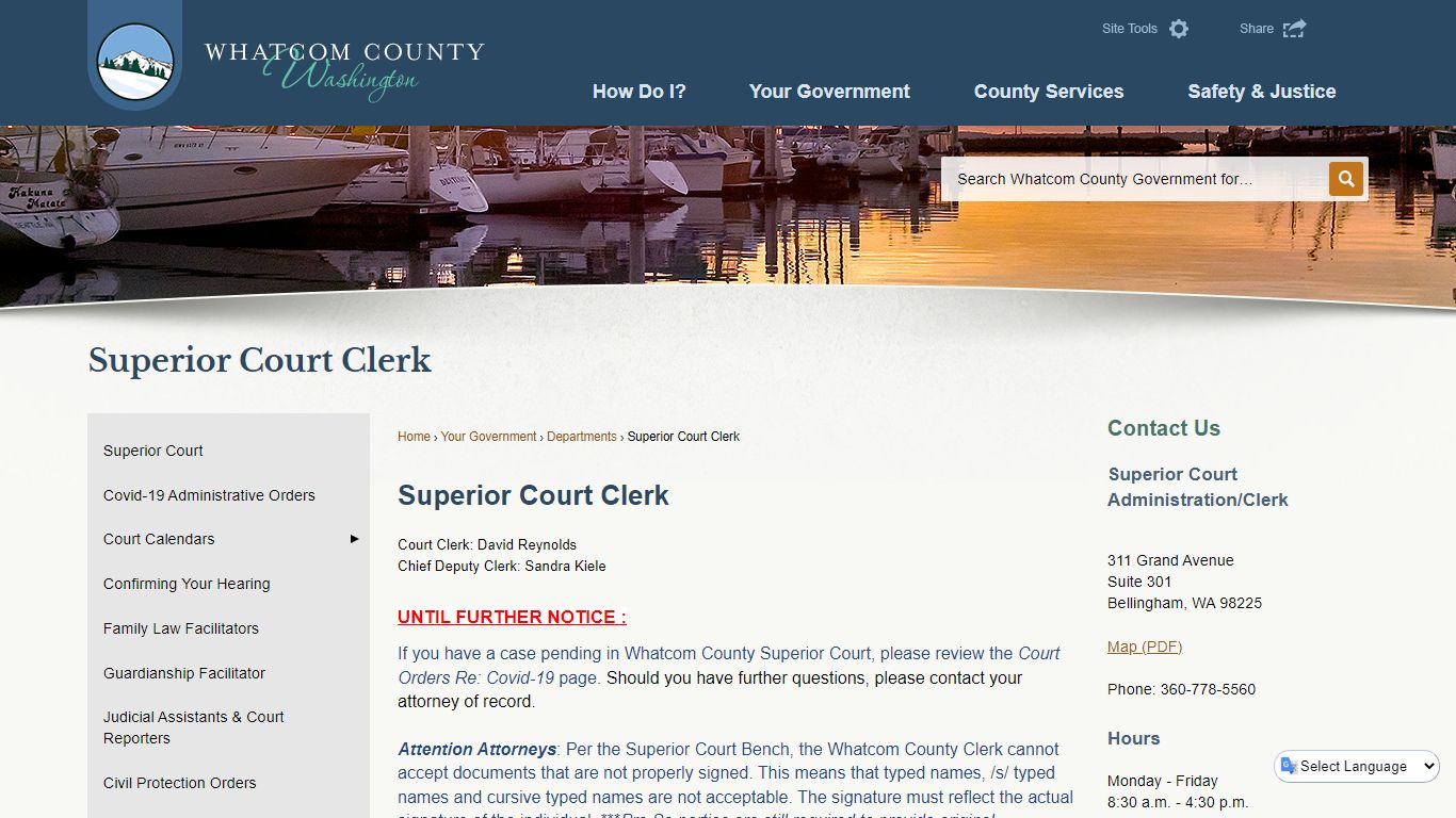 Superior Court Clerk | Whatcom County, WA - Official Website